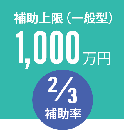 補助上限(一般型)1000万円